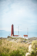 Lighthouse on rocky island