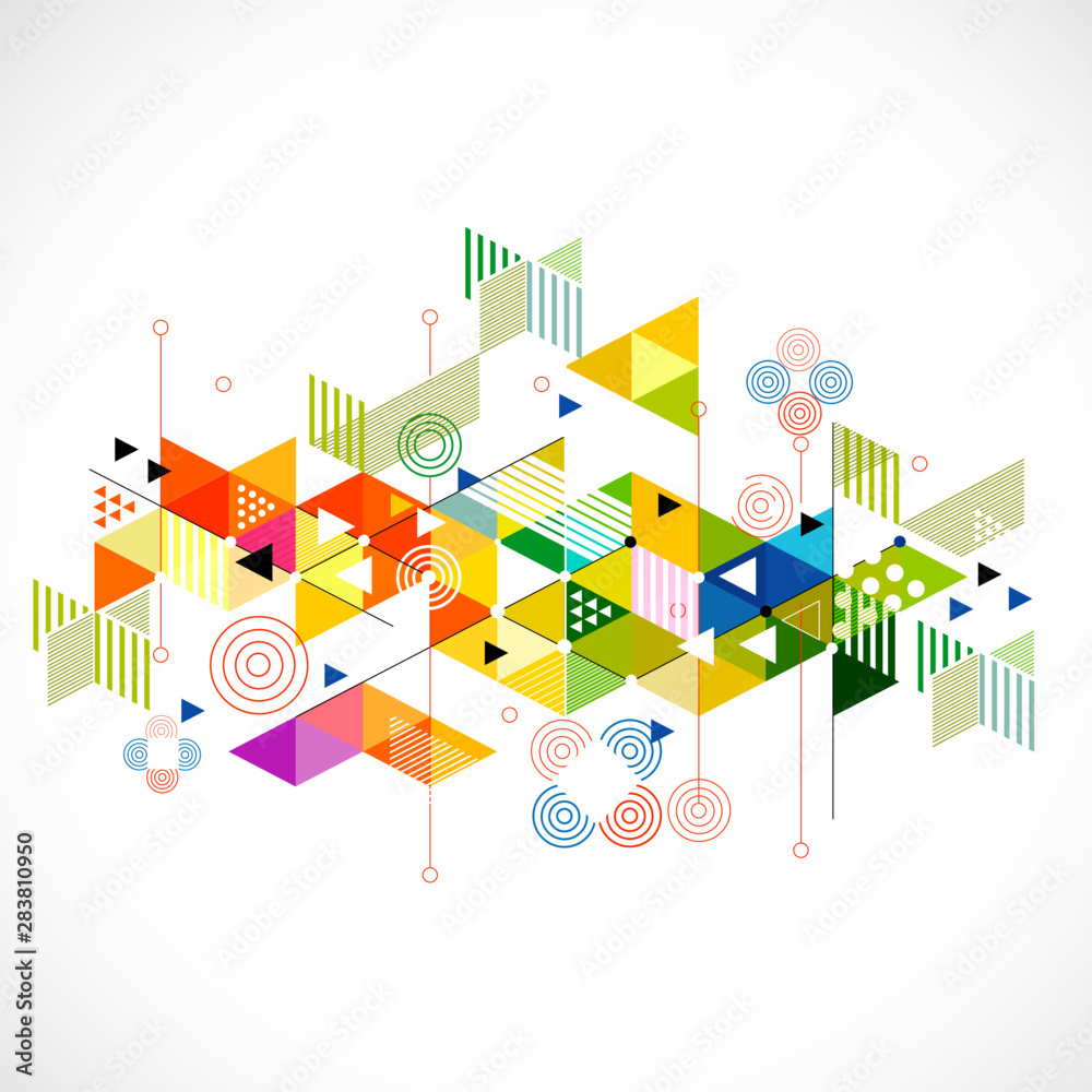 Canvas Prints abstract colorful and creative triangle background, vector illustration
