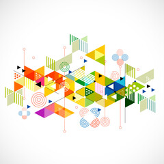 Abstract colorful and creative triangle background, vector illustration
