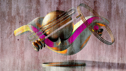 Obraz premium Beautiful abstraction background minimalism. 3d illustration, 3d rendering.