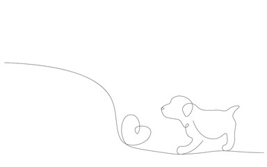 Cute puppy dog love, labrador vector illustration
