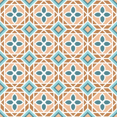 Fototapeta na wymiar Seamless oriental pattern. Geometric ornament tile design