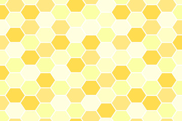 Simple yellow honeycomb hexagon background.