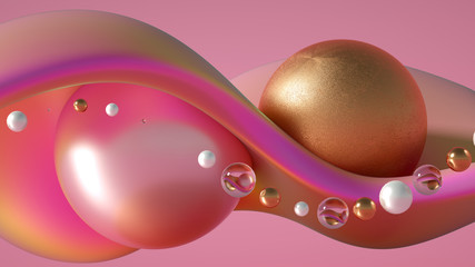 Beautiful abstraction background minimalism. 3d illustration, 3d rendering.