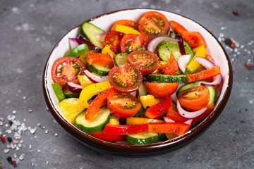 Summer fresh vegetable salad.