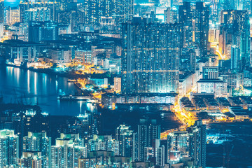 Hong Kong city scape, modern building skyscraper in Hong Kong