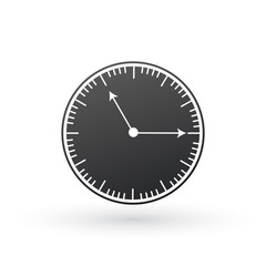 Black Clock icon. Time symbol. Vector Illustration isolated on white background