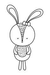 Isolated rabbit cartoon vector design