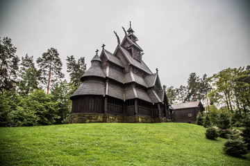 Stave church in Oslo Folkemuseum in Norway © pierrick