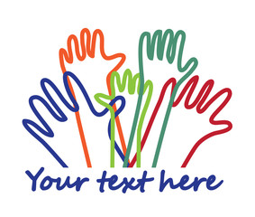 Obraz premium Hand doodles lines drawn arms isolated icon