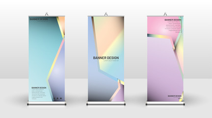 Vertical banner template design. can be used for brochures, covers, publications, etc. Colorful vector background design.