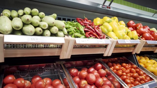Fresh Vegetables in a Supermarket