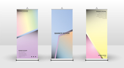 Vertical banner template design. can be used for brochures, covers, publications, etc. Colorful vector background design.