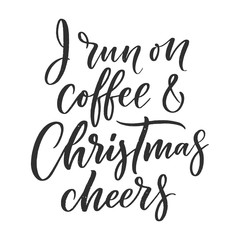 Christmas quote. Winter xmas slogan. Hand drawn Calligraphic lettering. Inspirational text for invitation design. Vector