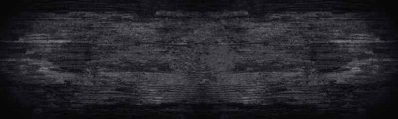 alte schwarze graue dunkle rustikale Holztextur - Holz Hintergrund Panorama Banner lang