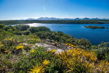 Lagoon of Carais photographed in Guarapari, Espirito Santo, Southeast of Brazil. Atlantic Forest...