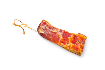 Smoked meat. Tasty bacon.