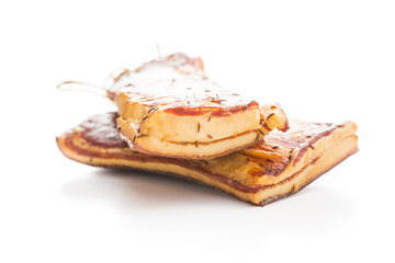 Smoked meat. Tasty bacon.