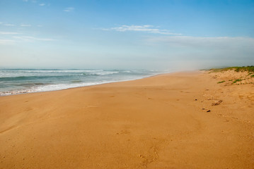 Fototapeta na wymiar Beach of Carais photographed in Guarapari, Espirito Santo, Southeast of Brazil. Atlantic Forest Biome. Picture made in 2008.