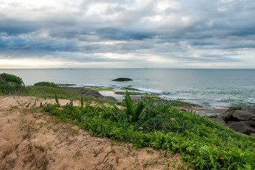 Beach of Carais photographed in Guarapari, Espirito Santo, Southeast of Brazil. Atlantic Forest Biome. Picture made in 2008.