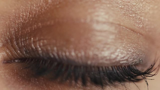 Eye super close up, female eye, detailed lashes and iris, eyes-chameleon, beauty macro shoot
