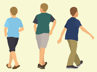 Fototapeta premium Little Boys walking Away