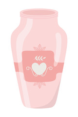 Isolated flower pot vector design