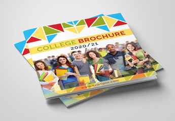 Corporate Brochure Layout with Bright, Colorful Accents