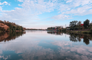 Fototapeta na wymiar landscape with lake