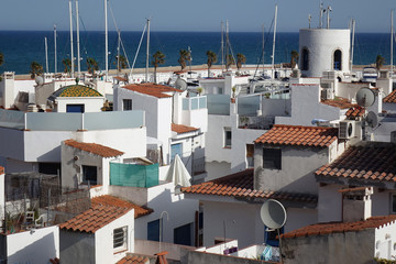 Fototapeta premium mediterranean village, port Sitges, Spain