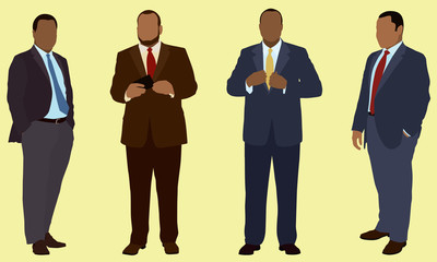 Overweight Black Business Men