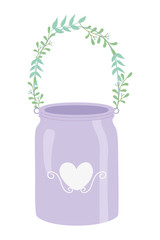 Isolated flower pot vector design