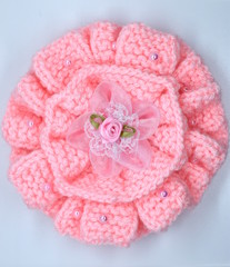fleur en tricot