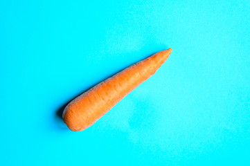 Carrot on a blue background