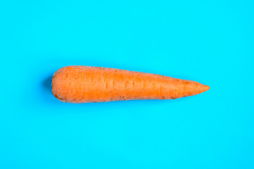 Carrot on a blue background