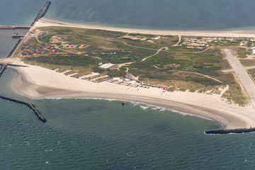 the high sea island Helgoland in the North Sea from above