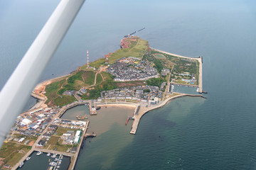 the high sea island Helgoland in the North Sea from above