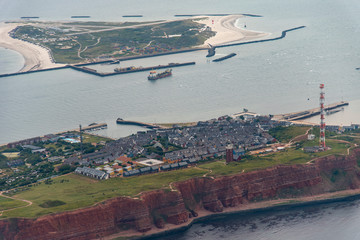 the high sea island Helgoland in the North Sea from above