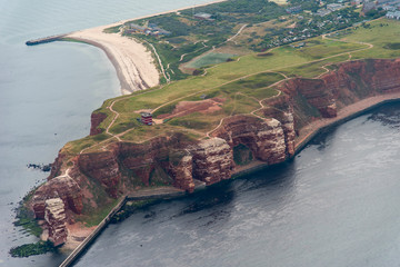 the high sea island Helgoland in the North Sea from above