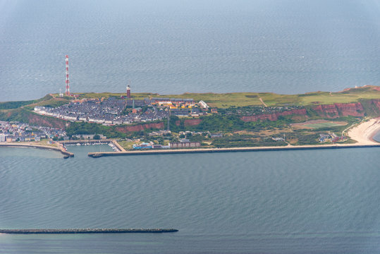 the high sea island Helgoland in the North Sea from above