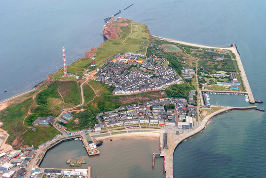 the high sea island Helgoland in the North Sea from above