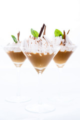 Peruvian dessert on white background