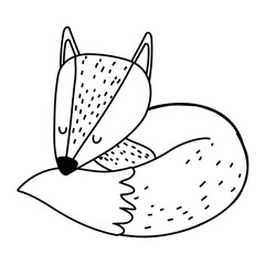 Fox cartoon vector design vector illustration