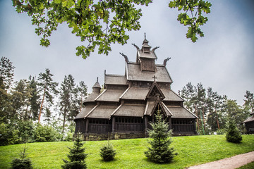 Stave church in Oslo Folkemuseum in Norway © pierrick