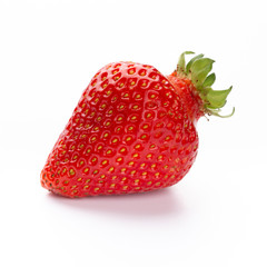 Fresh strawberries closeup on a white background. Isolated - Image