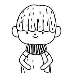Isolated boy cartoon design vector illustration