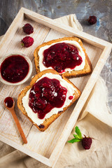 toast with jam