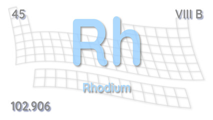 Rubidium chemical element  physics and chemistry illustration backdrop