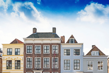 apartments in street Dam Noordzijde, Middelburg, The Netherlands