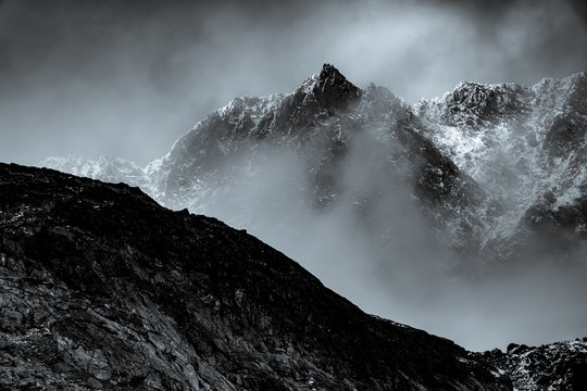 Mountain peaks with beautiful sky. High Tatry. Slovakia.